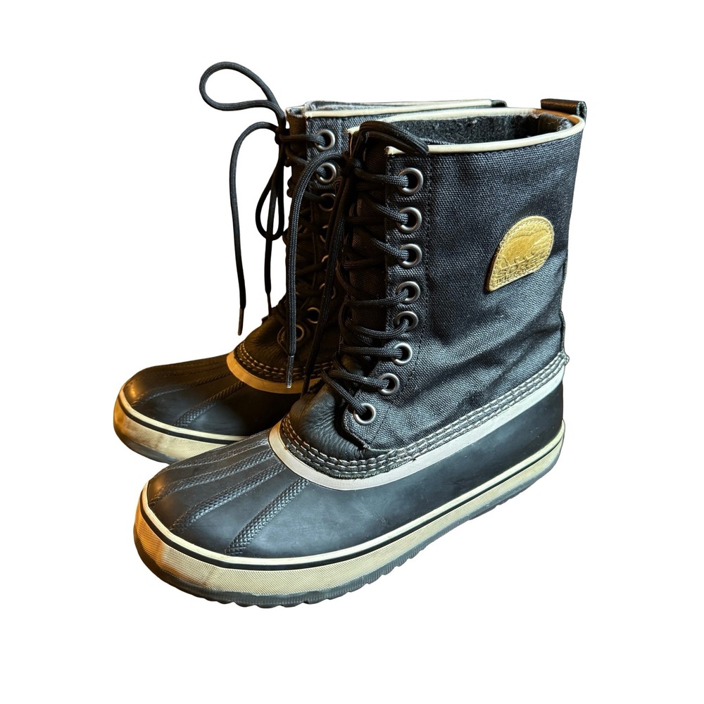 SOREL 1964 Premium CVS Women's 8.5 Waterproof Winter Snow Duck Boots Black